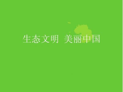 生态文明 美丽中国(雾霾)