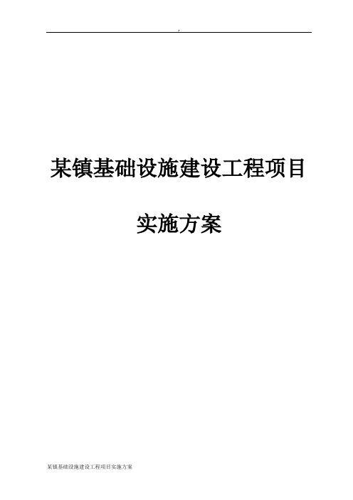 某镇基础设施建设工程项目实施方案