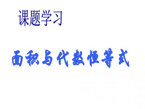 八年级数学面积与代数恒等式-(教学课件2019)