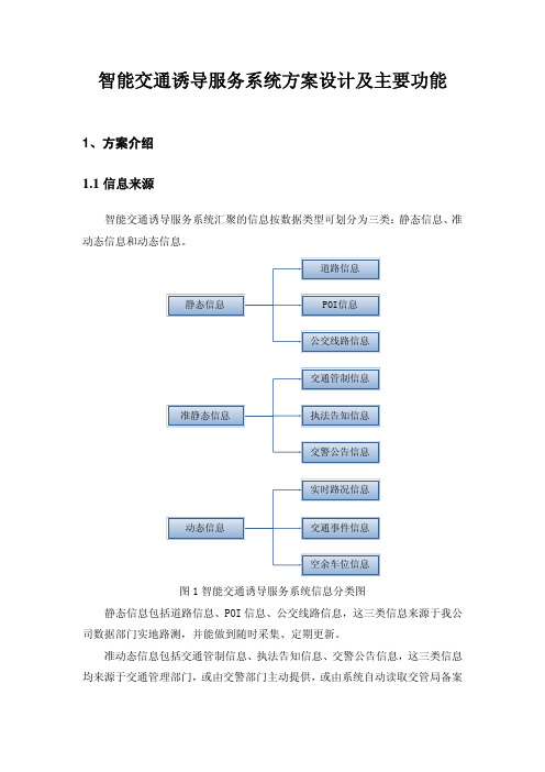 智能交通诱导服务系统方案设计及主要功能