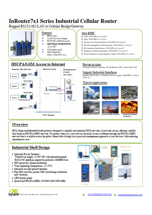 InRouter7x1系列工业级移动通信路由器产品说明书