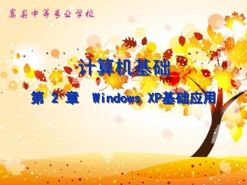 第2章WindowsXP基础应用(文件和文件夹的操作)