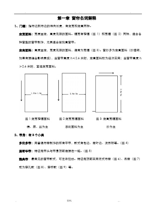 窗帘的测量及计算