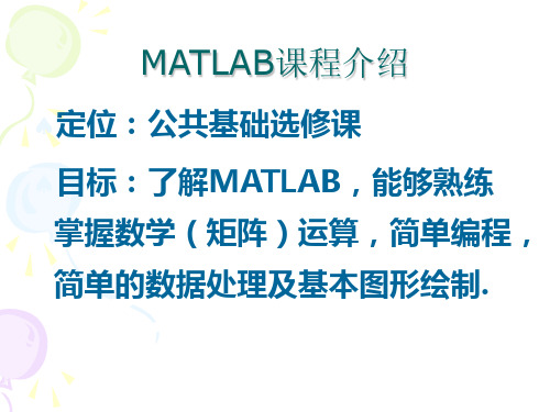 MATLAB实用教程第一章