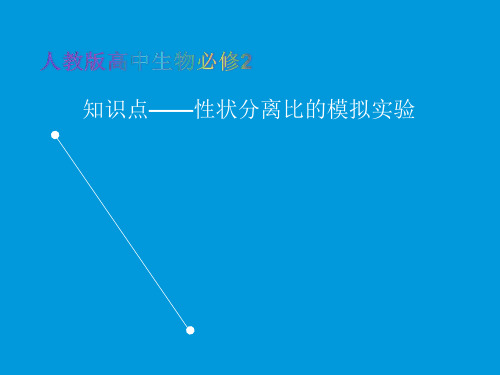 人教版高中生物必修2教学课件知识点-性状分离比的模拟实验