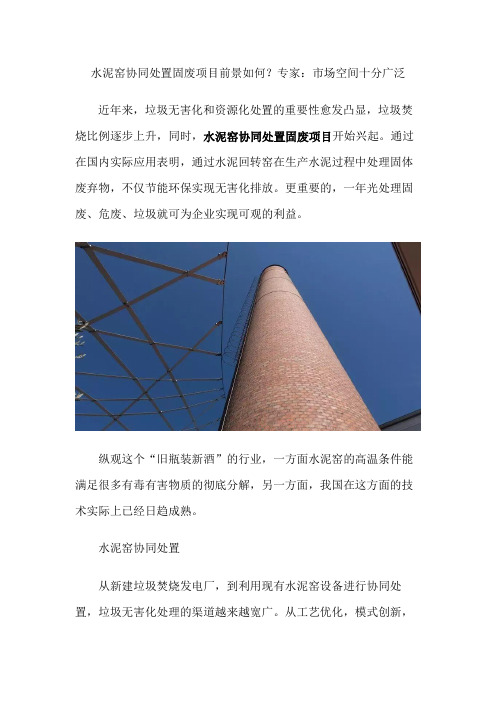 水泥窑协同处置固废项目前景如何