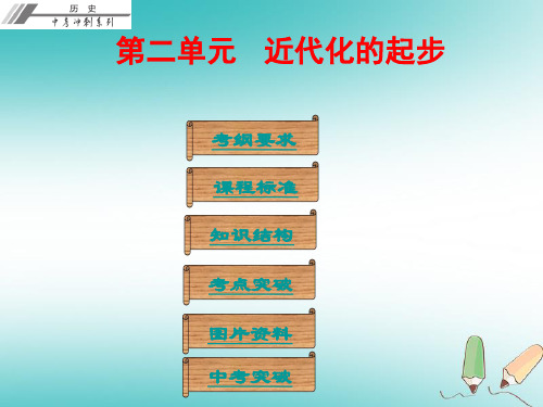 广东省中考历史总复习冲刺第二部分中国近代史第二单元近代化的起步课件