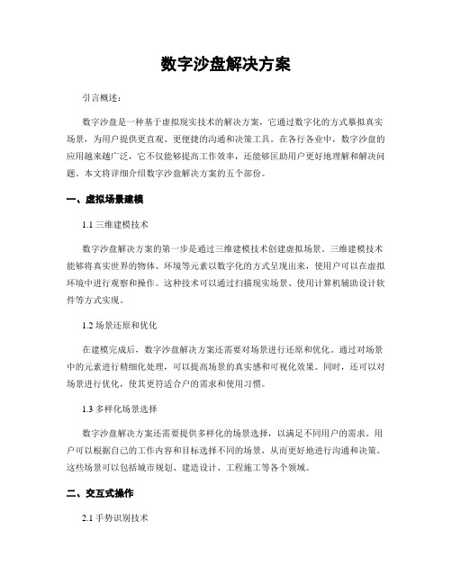 数字沙盘解决方案