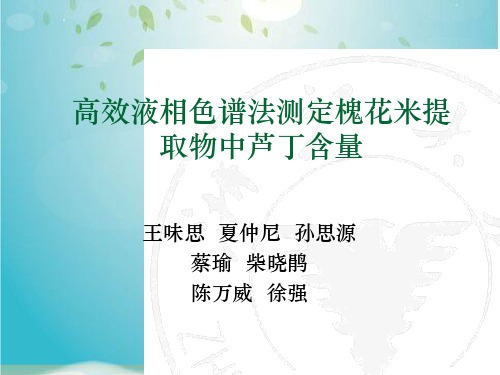 高效液相色谱法测定槐花米提取物中芦丁含量