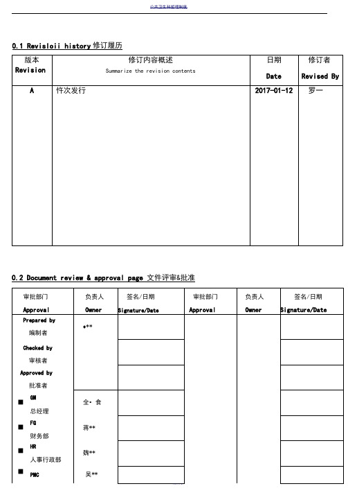 公共卫生管理制度