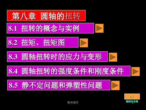 工程力学第八章圆轴的扭转详解