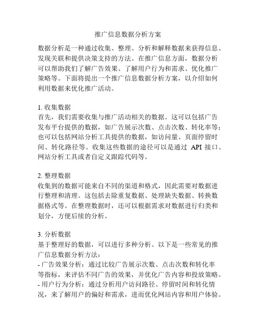 推广信息数据分析方案