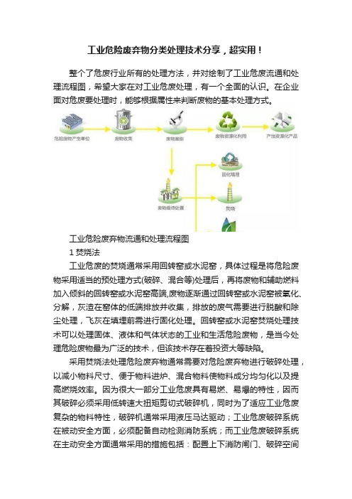 工业危险废弃物分类处理技术分享，超实用！