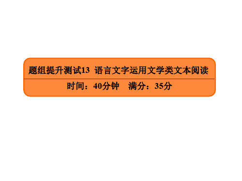 2020年高考语文大二轮复习精品题组提升测试13