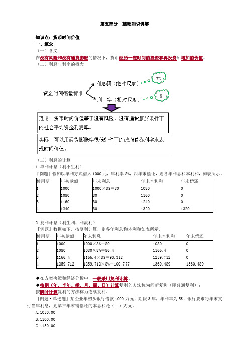 2020年中级会计职称《财务管理》第五部分 基础知识讲解