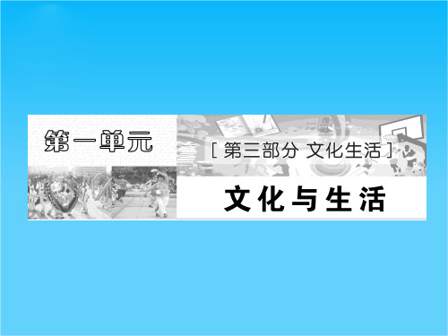 高三政治(江苏专版-必修3)复习课件第一课_文化与社会