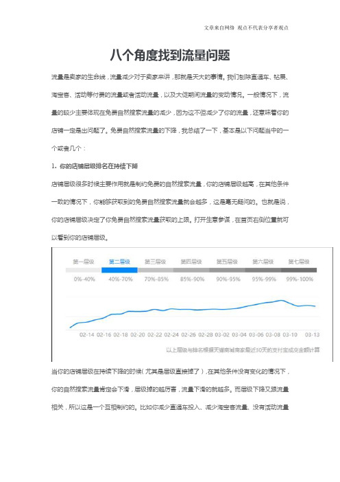 八个角度找到流量问题