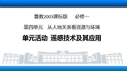 鲁教版高中地理必修一 活动 遥感技术及其应用ppt