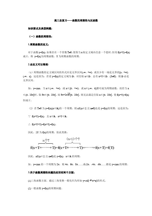 高三总复习6——函数的周期性与反函数