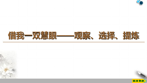 高中苏教版语文选修写作 借我一双慧眼——观察、选择、提炼课件PPT