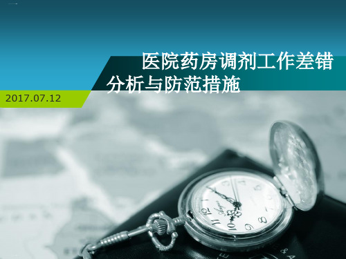 医院药房调剂工作差错分析与防范措施PPT课件