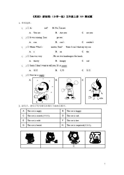 小学英语外研版(一年级起点)五年级上册Module9测试题(含答案及解析无听力试题)