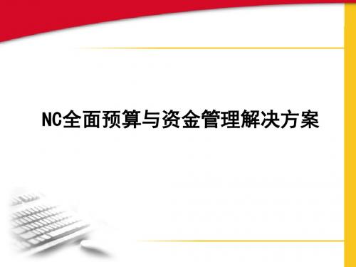 用友的全面预算与资金管理解决方案