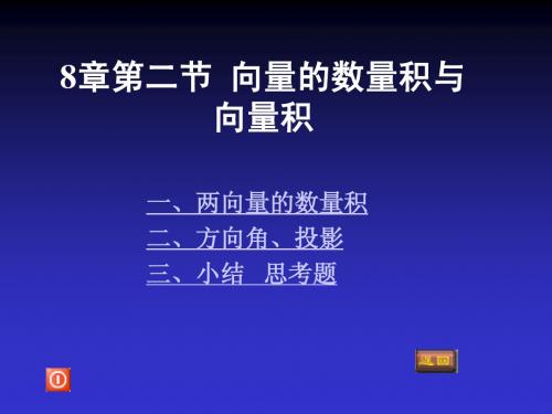 8.2向量的数量积与向量积