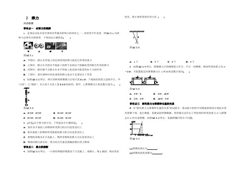 2021-2022学年高一物理人教版必修1课时作业： 弹力 Word版含解析