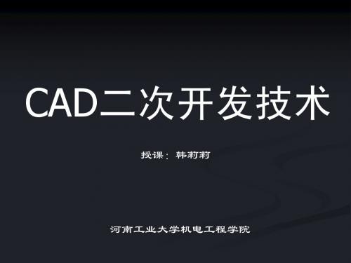 CAD二次开发技术课件(一、二)