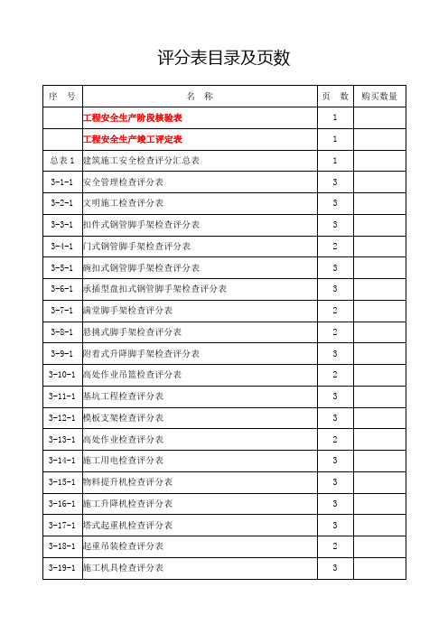 安全验收表