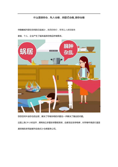 什么是迷你仓,私人仓储,自助式仓储_迷你仓储