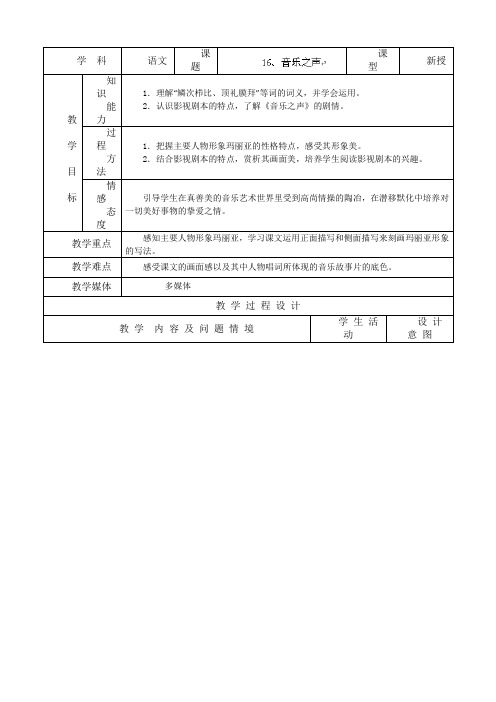 4.4音乐之声教案2(新人教版九年级下)