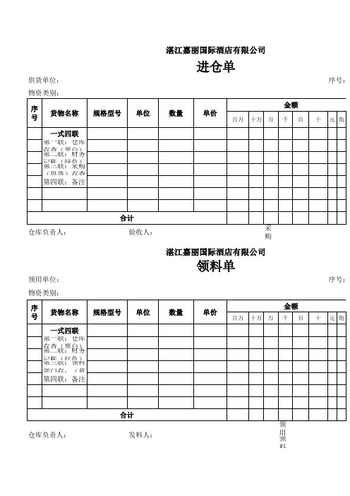 仓库管理、费用报销单