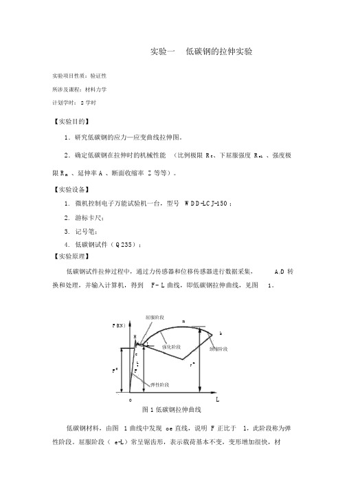 低碳钢的拉伸实验