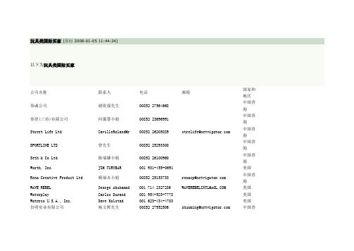 玩具类国际买家