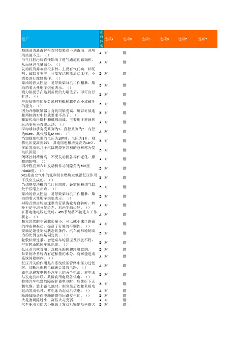 湖北省汽修类技能高考题库考前模拟题云班课导入