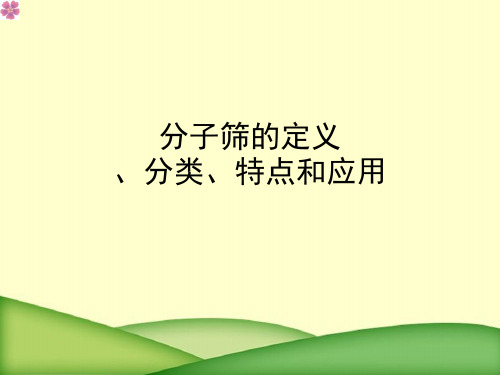 分子筛的定义、分类、特点和应用