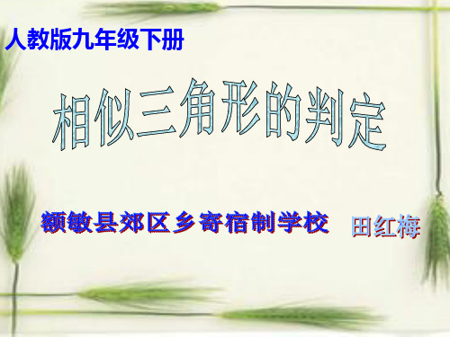 人教部初三九年级数学下册 相似三角形的判定 名师教学PPT课件