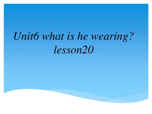 (一起)北京版六年级英语上册课件unit six what is he wearing lesson 20课件4