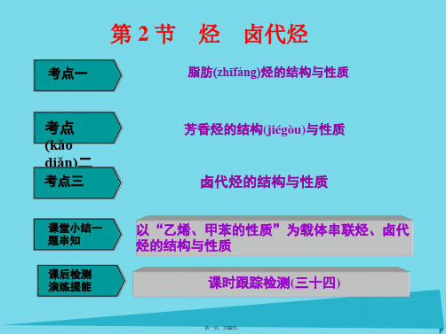 高中化学一轮复习选修部分有机化学基础第2节烃卤代烃课件鲁教版