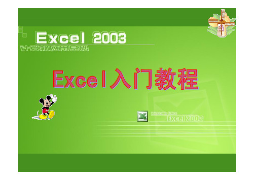 超级完整的Excel2003教程