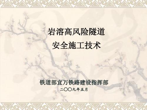 【培训课件】某铁路工程岩溶高风险隧道安全施工技术—岩溶治理技术及工程案例、转向施工技术