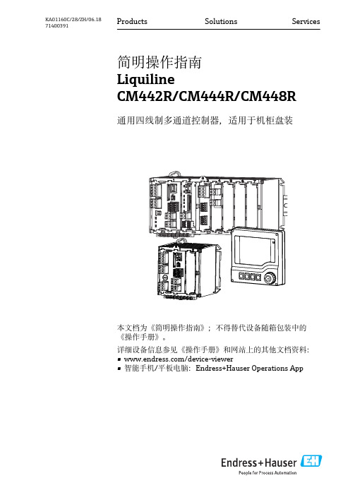 简明操作指南 - liquiline cm442r cm444r cm448r说明书