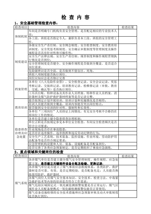 (完整)钢铁冶金企业安全生产大检查内容