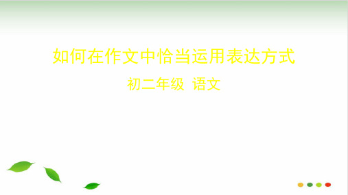 如何在作文中恰当运用表达方式 ppt课件