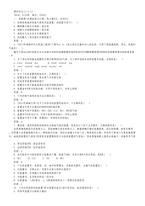 2014届高考化学第一轮易错题专项检测22.pdf
