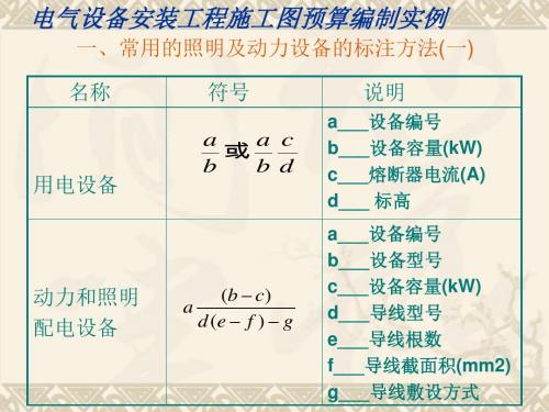 电气工程技术与计价编制实例