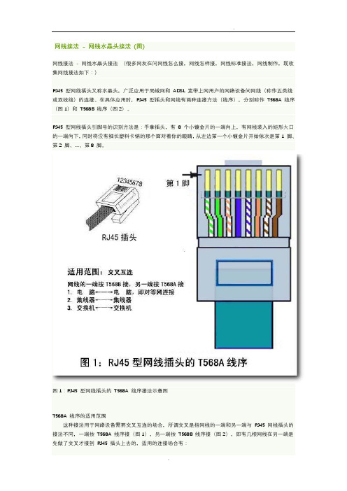 网线接法图解(包括水晶头和插座)