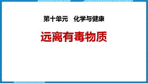 鲁教版九年级化学下册 远离有毒物质 化学与健康教学